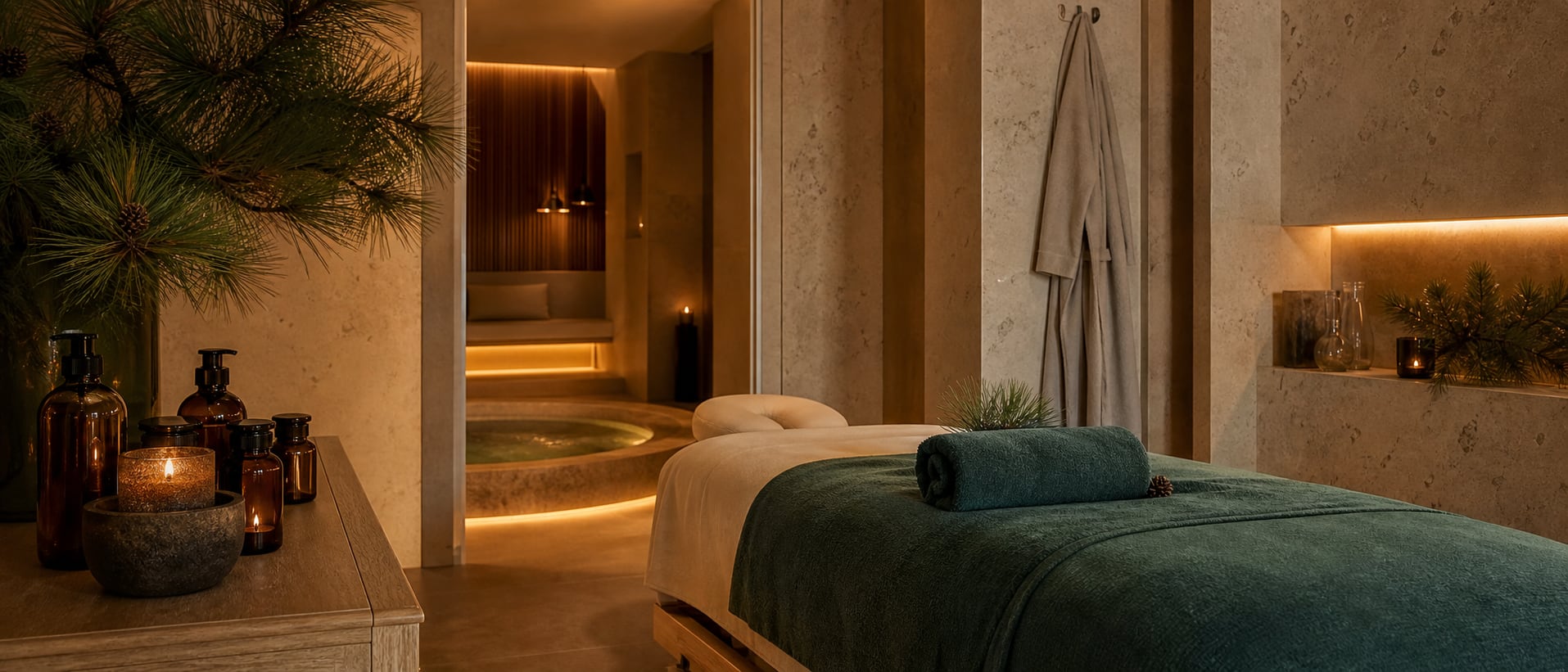 Strefa mokra spa — sauna fińska i łaźnia parowa